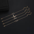4PCS/Set Creative Set Handicraft Simple Love Bracelet Women's Fashion Bracelet Jewelry for Girls. 