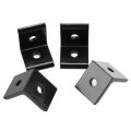 FORIDE 4 Pcs L Corner Bracket, Connector Corner Angle Bracket Connection Joint for Aluminum Profile (Black 2020). 