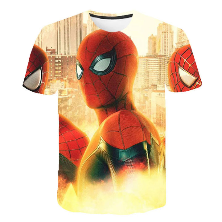 New%20Marvel%20Spiderman%20T%20Shirts%20Summer%20Fashion%20Short-sleeved%203d%20Printed%20Sports%20Tops%20Tees%20Boys%20Girls%20Round%20Neck%20T-shirts%20Trapstars%20-%20Image%204