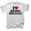I love being delilu funny t shirt retro tee tops round neck short-sleeve fashion solilu tshirt clothing casual basic T-shirts. 