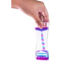 MSHDouble-color Hourglass Liquid Motion Bubbler Timer for Relaxing Therapy Relieves Stress Increase Fidget Toy Blue. 