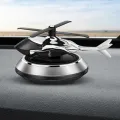 Solar Car Air Freshener Auto Interior Accessories Helicopter Propeller Car Fragrance Decoration Deodorant Perfume Diffuser Car Dashboard Solar Helicopter with Air freshener - SILVER. 