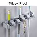 Wall Hanger Storage Mounted Holder Organizer Rack Broom Mops Kitchen Tools Brush 5 in 1. 