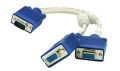 VGA Male to 2VGA Female Converter Cable VGA male to VGA Female Splitter Vga Y-Splitter 2 Way Computer Monitor TV Cable Cp_1_87_690B. 