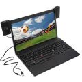 Portable Mini USB Stereo Speaker Notebook Laptop Computer PC Screen Clip-on Music Player Black. 