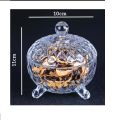 DELI Canister Snacks Nut Storage European Style Candy Jar Glass Candy Pot (1PC). 