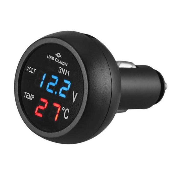 【B】 Universal 12V 24V Car Volt Meter Auto LED Voltmeter Gauge Voltage Meter