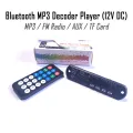 MP3 Bluetooth Music Player FM Radio AUX TF Card Reader USB Kit with Remote Controller 12V DC. 