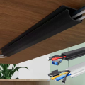 1PC 40cm/15.75inch J-shaped channel cable management system, flexible plastic wire tray, used for cable sorting and management. 