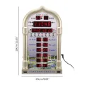 AL-HARAMEEN Azan Clock, Led Prayer Clock, Wall Clock, Read Home/Office/Mosque Digital Azan Clock/Decorative Clock HA-4008 Silver. 