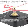 Quartz Clock MovementSilent Movement For Clock Repair Replacement DIY Repair Parts 13mm Shaft5mm Thread/20mm Shaft13mm Thread. 