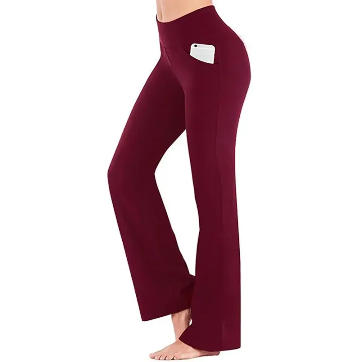 %E3%80%90HUT%E3%80%91%20Fashion%20Womens%20Sexy%20Yoga%20Pants%20High%20Waist%20Cross%20Wide%20Leg%20Solid%20Color%20Exercise%20Yoga%20Pants%202024%20-%20Image%203