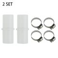 1/2Set Durable Strong Reliable Connection Drain Hose Connector with 2 Clamps Tube Fitting Washer Hose Adapter Kit For 20mm Inner Dia Tube For Washing Machine Water Pipe Washer Extension Adapter. 