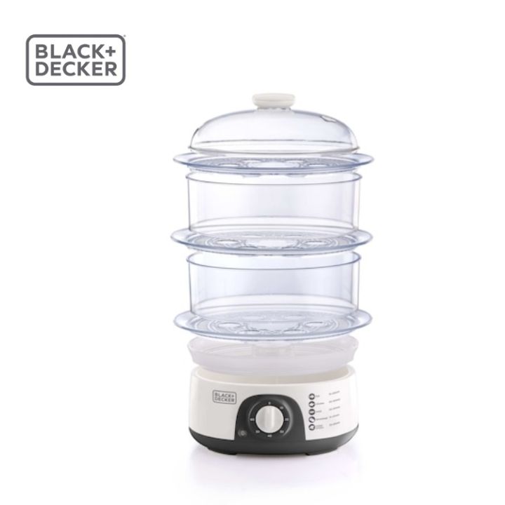 Black + Decker 775W 10L 3-Tier Food Steamer - HS6000-B5