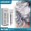 EELHOE Gray Hair Dye Long Lasting Color Professional Hair Coloring Permanent Punk Style Natural Plant Dye Hair Dying Cream 80ml. 