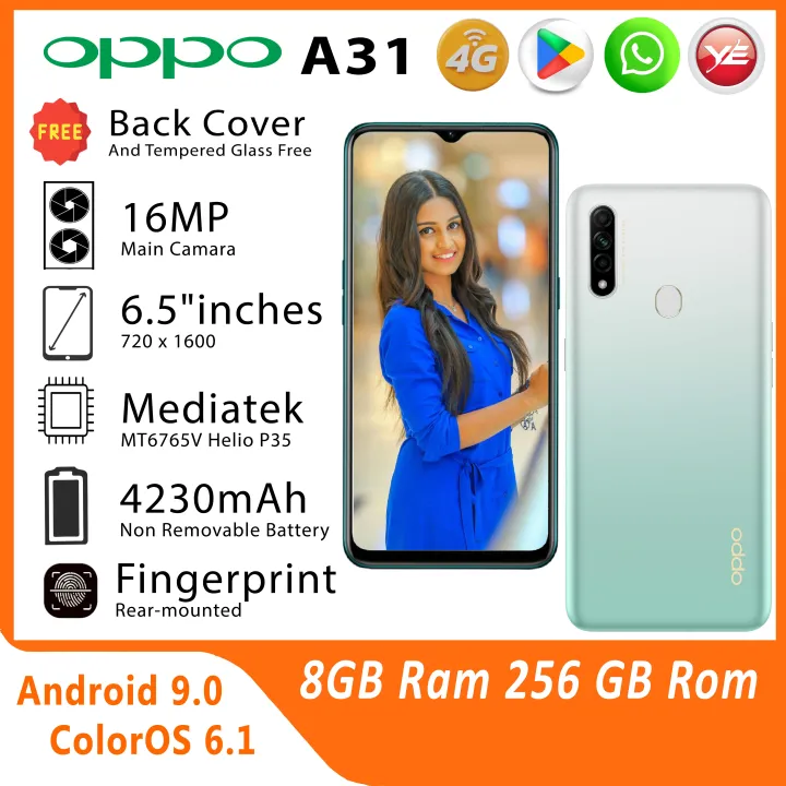 Oppo A31( 𝗙𝗿𝗲𝗲 𝗕𝗮𝗰𝗸 𝗖𝗼𝘃𝗲𝗿 𝗧𝗲𝗺𝗽𝗹𝗮𝘁𝗲𝘀 𝗚𝗹𝗮𝘀𝘀 ) 8GB RAM + 256GB ROM | Daraz.lk