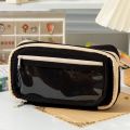 School Supplies Large Capacity Pencil Case Solid Color Pencil Pouch Stationery Pen Case Multi Layer Makeup Bag Pen Storage Bag Girls. 
