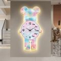 Luminous Cartoon Creative Living Room Clock Wall Clock USB Plug-in Wall Hanging Clock Hanging Wall and Non-luminous Models. 