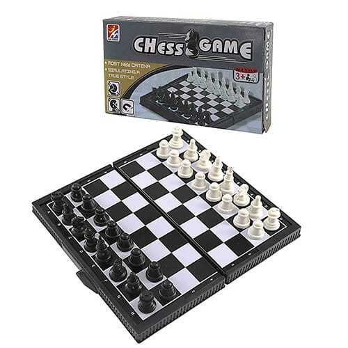 QP Mini-L  Magnetic Travel Chess Set with Folding Chess Board Educational Toys for Kids and Adults
