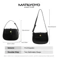 MATEYOYO Women's Bag Shoulder Bag Fashion Handbag Cross-body Bag Messenger Bag Retro Design Large Capacity Adjustable Shoulder Straps PU Leather Zipper Inner Pocket. 