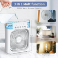 NEW 2 in 1 Air Conditioner Humidifier 3 Speed Air Cooling Fan Humidifies Portable Air Conditioner Fan SMILING SHARK Cooling Fan Mini Evaporative Air Cooler Water Fan with 5 Sprays, 7 Colors LED Personal AC USB Desk Fan for Office,Home Kitchen,Bedroom. 