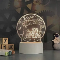 3D Illusion LED Night Lights, Lamp Gifts, 3D LED Visual Night Lights. 