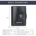 Baellerry RFID Blocking Wallet Men | PU Leather Slim Card Holder | Hasp Closure | 5 Variants (Wallet & Card Holder). 