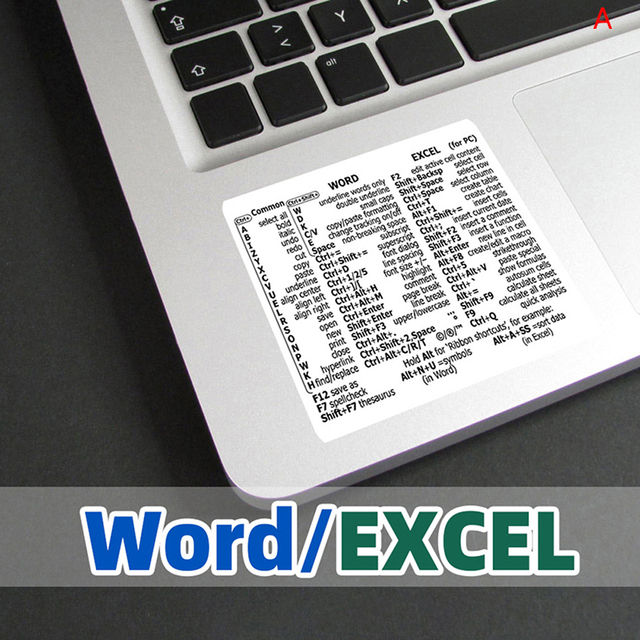 【Exclusive Offer】Computer Reference Keyboard Shortcut Sticker Adhesive For Windows Pc Lap Desk For Macbook Shortcut For Lightroom Shortcut