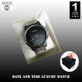 Quartz Men's Luxury Date Watch for men w/1-Year Warranty. 