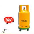 Gas cylinder stand movable strong plastic base. 