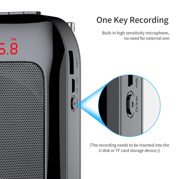 Portable%20Voice%20Speaker%20Amplifier%20for%20Teachers%20with%20wi-rel-ess%20Microphone%20Headset%20Waistband%20Rechar-geable%20Personal%20b-t%20Speaker%20Support%20Music%20Recording%20FM%20Ra-dio%20for%20Classroom%20Meeting%20Training%20Tour%20Guides%20Promotions%20Singing%20-%20Image%203