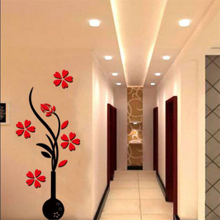 3D%20Removable%20Art%20Vase%20Plum%20Acrylic%20Crystal%20Stereo%20Wall%20Stickers%20Home%20DIY%20Decoration%20-%20Image%202