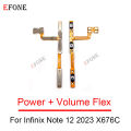 Volume on/off key 3 X67697 X66X693 XP Pro 023 VI0 11 1Note 1finix for In2 5G 2695 X6 X672 Power on and off button flexible cable. 