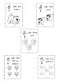 ASL (Sign Language) - Numbers 1-9 Coloring Pages. 
