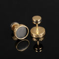 【Fullyoung_520 Store】(A Pair) Qingwen Titanium Steel earrings for men set piercing Stainless steel earrings cool iareng for men kpop round airing hikaw for boys 925 silver earings for men on sale. 