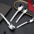 410/316 Stainless Steel Yuanbao Spoon Deepened Soup Spoon Children Spoon Cute Baby Rice Spoons Home Kitchen Tableware S/L Size. 
