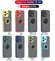 Lenuo For Redmi 12 Note 12 4G Back Cover Anti-fall Fashion Protective Casing Multifunction Car Magnetic Shockproof With Ring Stand Phone Case. 