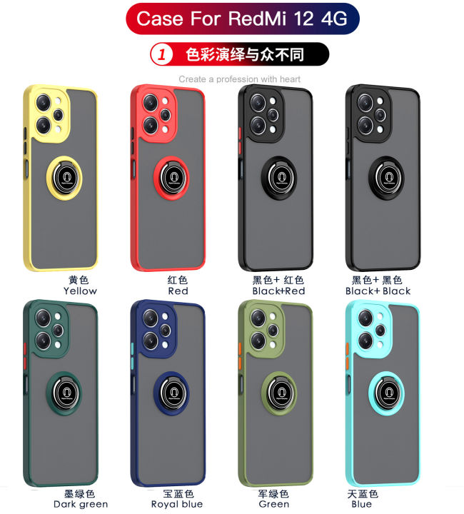 Lenuo%20For%20Redmi%2012%20Note%2012%204G%20Back%20Cover%20Anti-fall%20Fashion%20Protective%20Casing%20Multifunction%20Car%20Magnetic%20Shockproof%20With%20Ring%20Stand%20Phone%20Case%20-%20Image%207