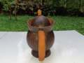 Coconut Shell Tea Pot With 4 Cups - Desert Cup - Bowl - Hand Made - 100% Eco Frendly - Dishes - Tea Mug - Suger Bowl - Tray - Spoon - Curry Bowl. 