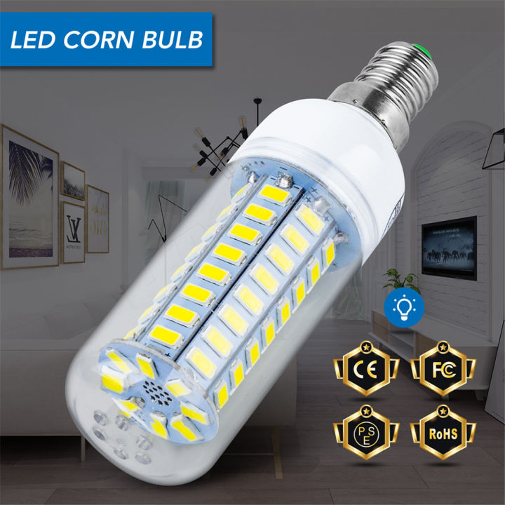 【ALLGOOD】Corn Lamp E14 7w 12w 15w 18w 20w 25w Smd 5730 Corn Bulb 220v Chandelier Leds Candle Light Spotlight