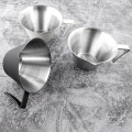 Espresso Measuring Cup Espresso Pouring Cup Stainless Steel Espresso Pouring Cup with Handle 2 Pack Double Espresso Cups Silver. 