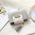 Yfashion Women Short Wallet 3-folds PU Leather Horizontal Square Purse ID Bank Card Money Holder. 