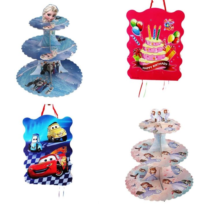 Disney Princess Frozen Sofia Minnie Cartoon Teeth The Pooh Pinata Cake Rack Birthday Party Supplies Baby Shower Kid Girl Gift