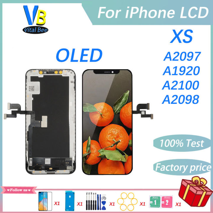OLED LCD Screen For iPhone XS LCD Display Touch Panel Digitizer Assembly Replacement 100% Tested Well No Dead Pixel
