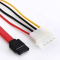 30cm/50cm Sata Combo 15 Pin Power And 7 Pin Data Cable 4 Pin Molex To Serial Ata Lead Cable Connectors Computer Cables. 
