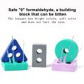 Montessori Toy Wooden Building Blocks Early Learning Educational Toys Color Shape Match Kids Puzzle Toys for Children Boys Girls. 