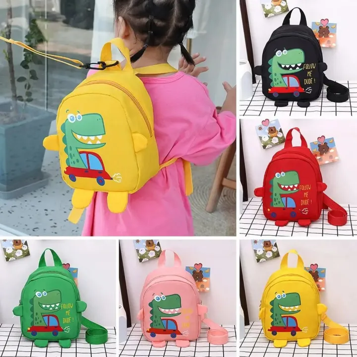 Children Cute Cartoon Dinosaur School Bags Anti-lost Backpacks Toddler Rucksack Kindergarten Schoolbag with Anti Loss Rope