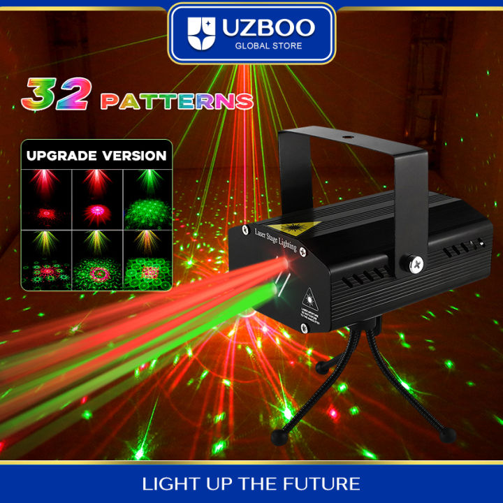 UZBOO%20RGB%20Laser%20Stage%20Lights%2032%20Pattern%20Party%20Projector%20Lights%20DJ%20Disco%20Sound%20Activated%20Strobe%20Lights%20RGB%20LED%20Laser%20Projector%20For%20Birthday%20Wedding%20KTV%20Bar%20Concert%20USB%20Plug%20-%20Image%202