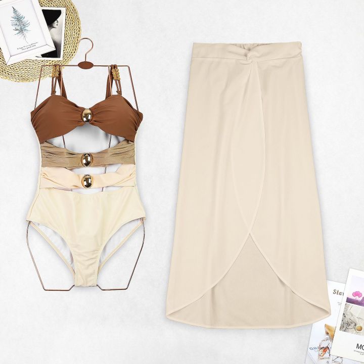KOKKO%20Women1%20Pieces%20Swimsuits%20With%20Matching%20Wrap%20Skirt%20Contrasting%20Color%20Spaghetti%20Straps%20Swim%20Top%20Mesh%20Cover%20Up%20-%20Image%208