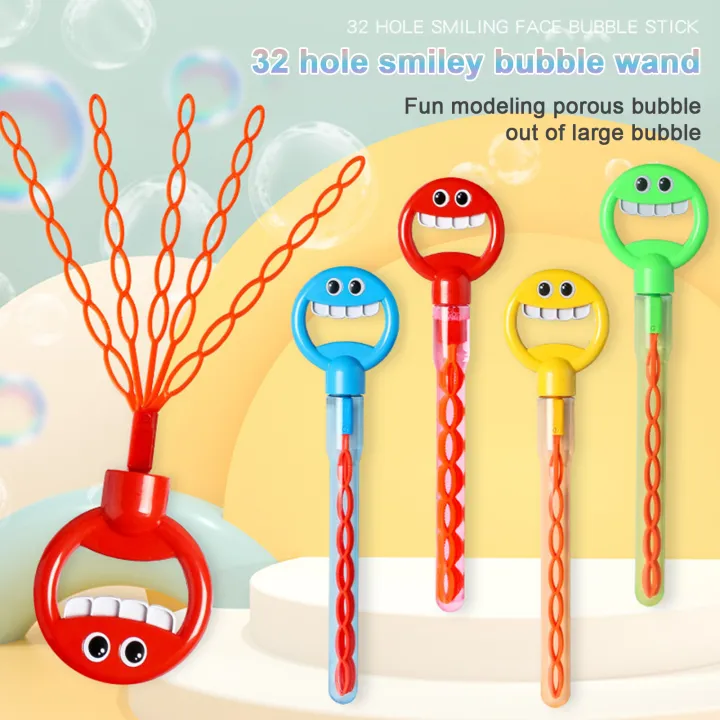 32%20Holes%20Bubble%20Stick%20with%20Bubbles%20Refill%20Smiling%20Face%20Design%20Leak-proof%20Indoor%20Outdoor%20Handheld%20Bubble%20Maker%20Five%20Claws%20Bubble%20Wand%20Toy%20-%20Image%202